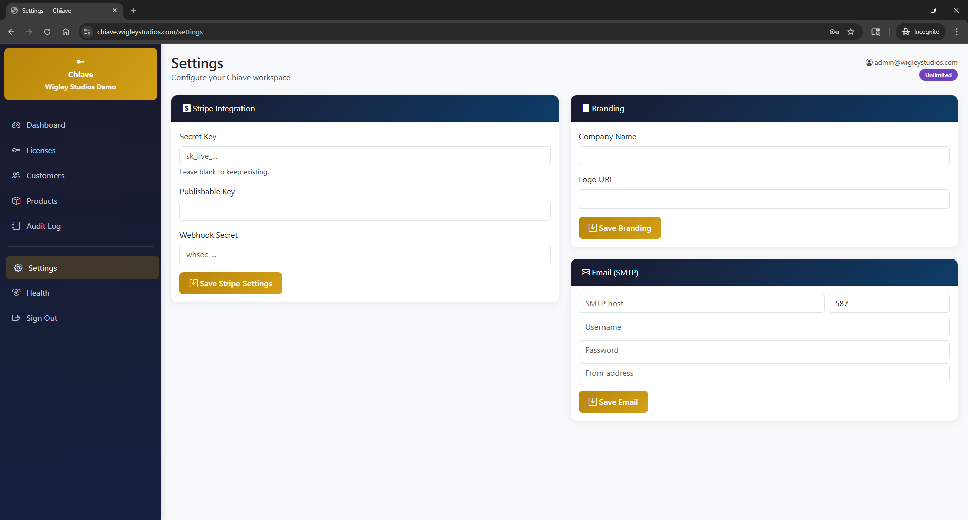 Settings & Configuration