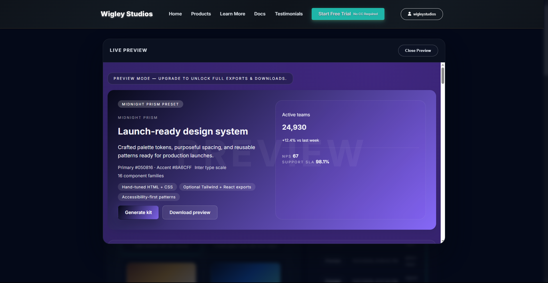 UI Kit Generator Interface